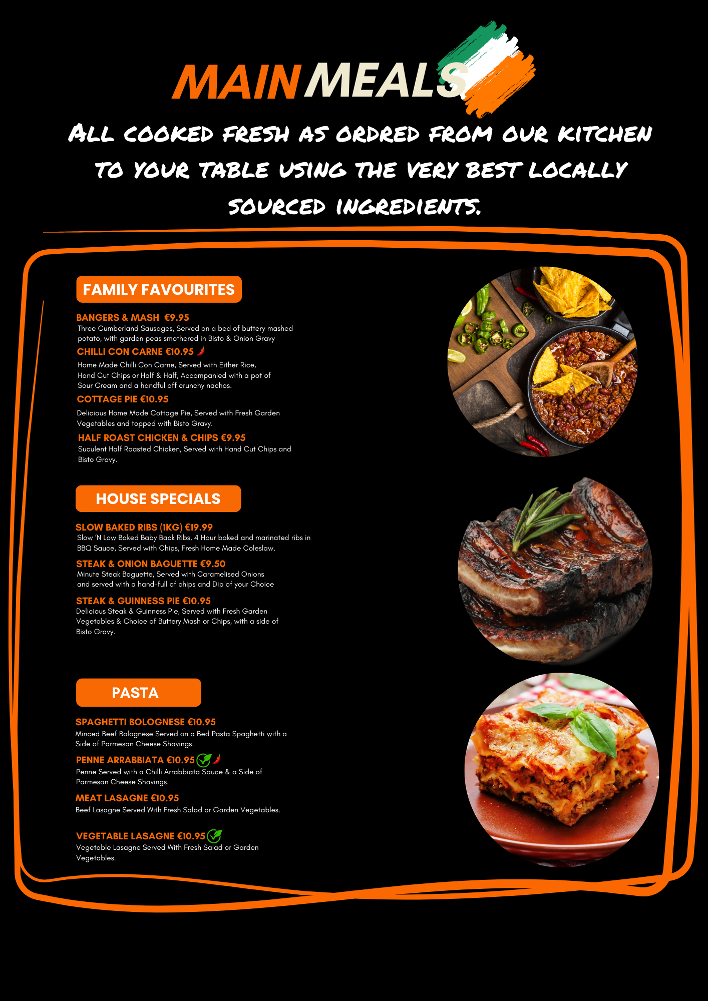 main meals